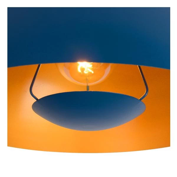 Lucide SIEMON - Pendelleuchten - Ø 40 cm - 1xE27 - Blau - detail 3